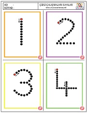 okul öncesi 1 sayısı çizgi çalışması